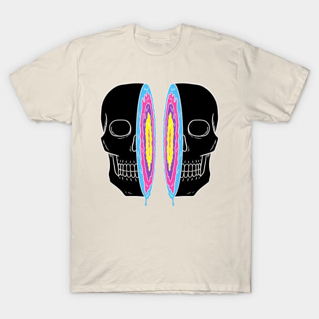 Skull slides colors T-Shirt by coffeeman